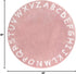 4' Lahome ABC Alphabet Kids Round Rug - Diameter Pink Washable Area Rugs, Non-Slip Baby Rug Soft Playtime Collection