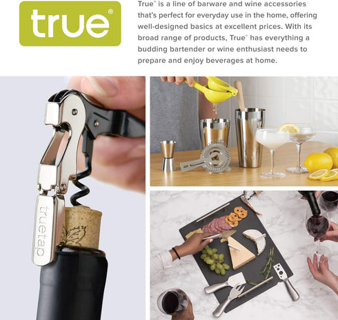 True Shark Corkscrew - Soft Touch Double-Hinged Waiter’s Style Wine Bottle Opener, Gift for Wine Lovers and Animal