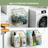 2 PackBath Greentainer Toy Organizer, Wall Mounted Shower Storage Basket - Metal Bathtub Toy Holder with Hooks