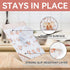 RAY STAR Shelf Liner, Non Adhesive Pink Orange Floral Printed Kitchen Cabinet Liner, 12 Inch x 10 FT