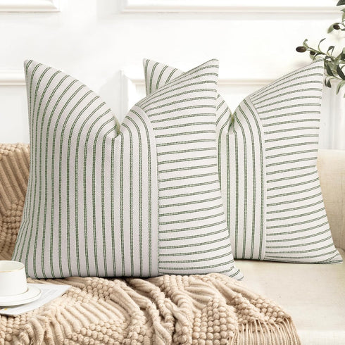 YCOLL Farmhouse Pillow Covers 20x20, Modern Accent Square Throw Pillow Covers Set
