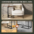 WLIVE C Shaped End Table, Small Couch Side Tables with Metal Frame That Slide Under, Sofa Table TV Tray for Living