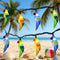 Multicolor Parrot String Lights, 8.5Ft Parrot Camping Outdoor Party Lights with 10