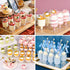 220 4 oz Pcs Mini Dessert Cups with Spoons and Bamboo Skewers, Round Clear Plastic Parfait Shooter Cups for Parties