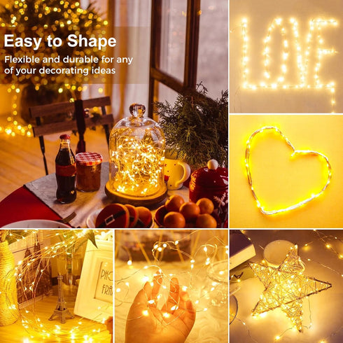 6 Pack kolpop LED Fairy Lights Battery Operated, Mini Twinkle String Lights Battery Powered Waterproof for Christmas