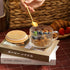 LANDNEOO Vintage Coffee Mugs Set - 4pcs 14oz Clear Glass Cups with Bamboo Lids & Spoons, Perfect Gifts for Women!