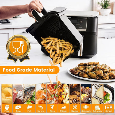 GWY Air Fryer Grill Pan - Replacement Crisper Plate for Ninja Foodi AD350CO DZ401 DZ550, Dishwasher Safe