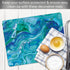 Cut N' Funnel Blue Flexible Cutting Board Mat, 15" x 11.5", Decorative and Easy to Clean, Made in the USA