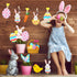 30 Pieces Happy Easter Paper Cutouts, Bunny Eggs Carrot Basket for Party Decorations