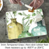 CounterArt Greenery Decorative 3mm Tempered Glass Cutting Board, 10” x 8”, Dishwasher Safe, USA Made