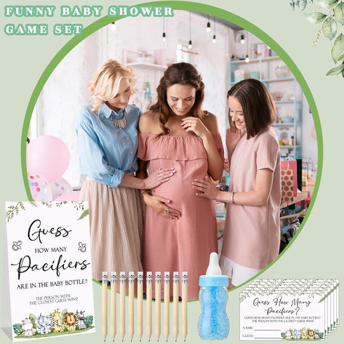 512 100 10 750ml 400 Roowest Pcs Baby Shower Games Guess How Many Pacifiers Sign Small Guessing Games HB Pencils Milk