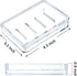 Youngever 4 Pack Soap Holders, Detachable Clear Bar Soap Dish for Shower, Sink Bathroom