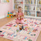 Rug&Play 4x6 Ultra Soft Pink Dollhouse Play Rug for Girls Room Washable