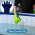 DECOHS 4 Swimming Pcs Pool Cleaning Scrubbing Mitt, Pool and Spa Cleaning Mitt, Pools Hot Tub Scrubbing Glove for Stain