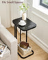 27 Inches KJGKK C Shaped End Table, High Small Side Table for Sofa and Bed, Couch Table That Slides Under, Tall Tv Tray