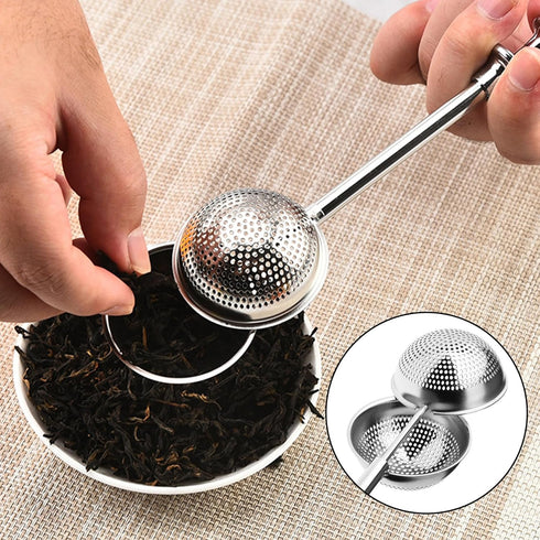 Powdered Sugar Shaker Duster, Flour Sifter for Baking, One-Handed Operation Baker's Dusting Wand Dispenser, Stainless