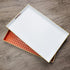 15.7"*10.2" Orange Decorative Coffee Table Tray, Rectangular Plastic Serving Tray with Handles for Living Room