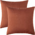 Woaboy Set of 2 Outdoor Waterproof Throw Pillow Covers, Rust Decorative Farmhouse Cushion Cases for Living Room 16x16