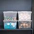Citylife 4 Packs Clear Plastic Storage Bins with Latching Lids, Stackable Containers for Organizing Toys, Crafts, Tools