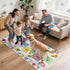OVALLEY Hopscotch Rug for Kids, Hopscotch Play Mat, ABC Classroom Learning Mat, Small Kids Rug for Playroom, Non-Slip