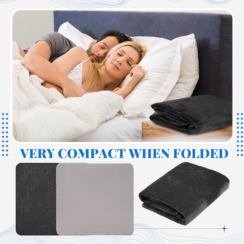 Comfort(Black,27.5 27.5 Inch) SmoothNovelty Waterproof Mat Reusable Stainproof Blanket Quiet Easy Use Towel Protector