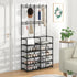 5-Tier 8 Laiensia Entryway Coat Rack, Coat and Shoe Rack, Entryway Bench Storage Organizer with Hooks for Bedroom