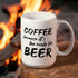 Cool 15oz Novelty Coffee Mug, “Too Early for Beer”; Funny Ceramic Gift for Father, Boss, or Best Friend
