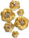 Letjolt Paper Flowers Decorations for Wall, 3D Artificial Flowers for Golden Wedding Garlands, Baby Shower