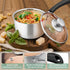 Herogo 1 Quart Saucepan with Lid, 18/10 Stainless Steel Small Pot for Gas Electric Stove Top