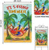 Welcome Summer Parrot Bird Decorative House Flag, It's 5 O'clock Somewhere Beach Coastal Tropical Palm Tree Garden Yard