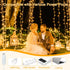6.6x6.6ft, 200 8 Dimmable Ollny Curtain Lights LED String Lights with Remote Modes Timer, USB Power Fairy Light
