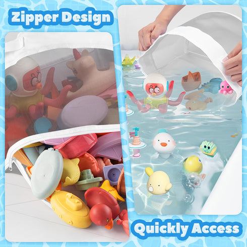 Organizer,4.15 UNEEDE Bath Toy Gallons Bathtub Toy Storage Organizer,Quick Access Bath Toy Holder For Bathtub,Baby
