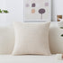 Home Brilliant Large Euro Pillow Sham, Super Soft Plush Corduroy Textured Cover, 26 x 26 (Cream Cheese)