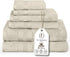 Premium Staple Cotton Bathroom Towel Set - Beige 600 GSM 6-Piece Luxury