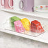 mDesign Compact Plastic Tea Storage Organizer Caddy - 6 Divided Sections with Built-in Handles - Clear Lumiere
