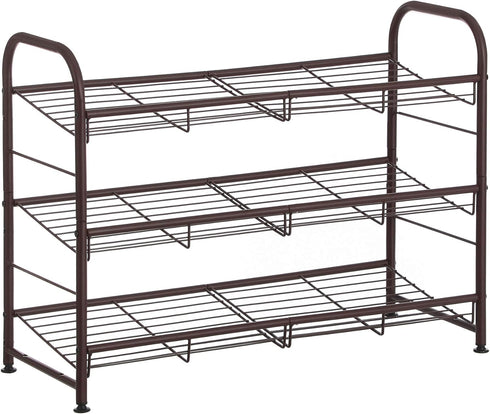 SONGMICS Shoe Rack, 3 Tier Shoe Organizer for Closet, Holds up to
