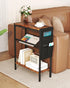 3 Yusong Small Narrow Side Table for Small Spaces, Slim End Table with Storage Bag, Sofa Snack Table with Adjustable