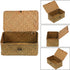 Wicker Basket with Lid, Natural Seagrass Storage Baskets for Organizing, Decorative Boxes Bins with Lids Home Decor