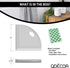 Questech Decor Corner Shower Footrest - Shower Shaving Shelf for Inside Shower Tiled Walls, Cool Gray