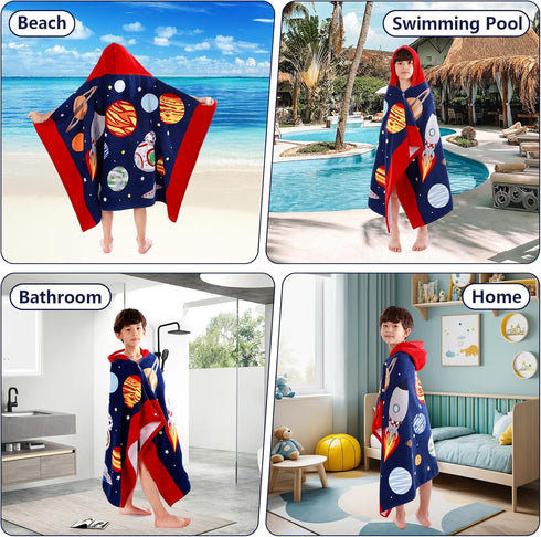 50" 30" Swimming 3-12 MOKANI Kids Cotton Hooded Towels | Super Soft & Thick & Super Absorbent | x Beach Bath Towels