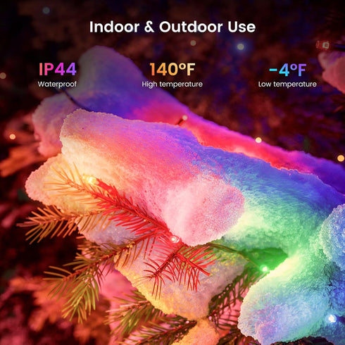 200 66FT YEELIGHT Smart Christmas Lights, LED Color Changing String Lights with Remote & Bluetooth Connected, RGB LED