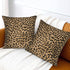 Leopard Skin Wild Animal Print Throw Pillow Cover Set of 2, Decorative Square Pillowcase for Bedroom, Living Room