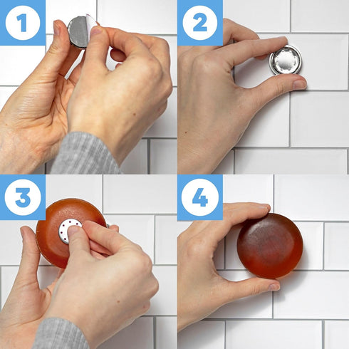 Mirai Clinical Magnetic Soap Holder for Shower Wall - Stainless Steel Bar Soap Holder, Easy Clean
