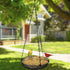 Wild Bird Feeder Tray, 7 Inch Hanging Steel Dish for Outdoor Garden & Yard, Strong Mesh Platform