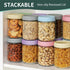 6-Pack 16oz Xyptorix Overnight Oats Containers with Airtight Lids - Glass Mason Jars with Measurement Marks for Yogurt