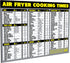 Air Fryer Cooking Times Chart Magnet - Extra Large Easy to Read Magnetic Cheat Sheet for Healthy Cooking