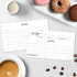 321Done Small Recipe Cards (Set of 50) 3x5, Black and White Minimalist, Double-Sided for Weddings, Made in USA