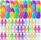 Labrostar 36Pack Prefilled Easter Eggs with Squeeze Toys Inside Bright Colorful Filled