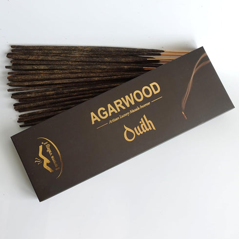 Oud Agarwood Incense Sticks - Artisan Luxury Masala Incense, Handcrafted Long-Burning Extra-Thick Sticks for Home