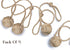 RII Beautiful Curtain Tiebacks, Natural Soft Jute Curtain Rope Pullback, Handmade Rustic Decorative Holdbacks, 2 Pair